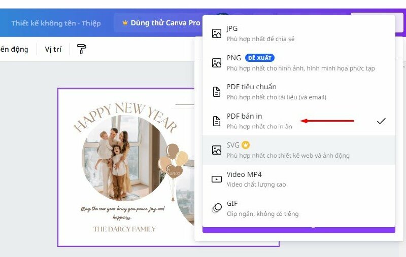 Hướng dẫn cách làm thiệp chúc mừng năm mới với Canva