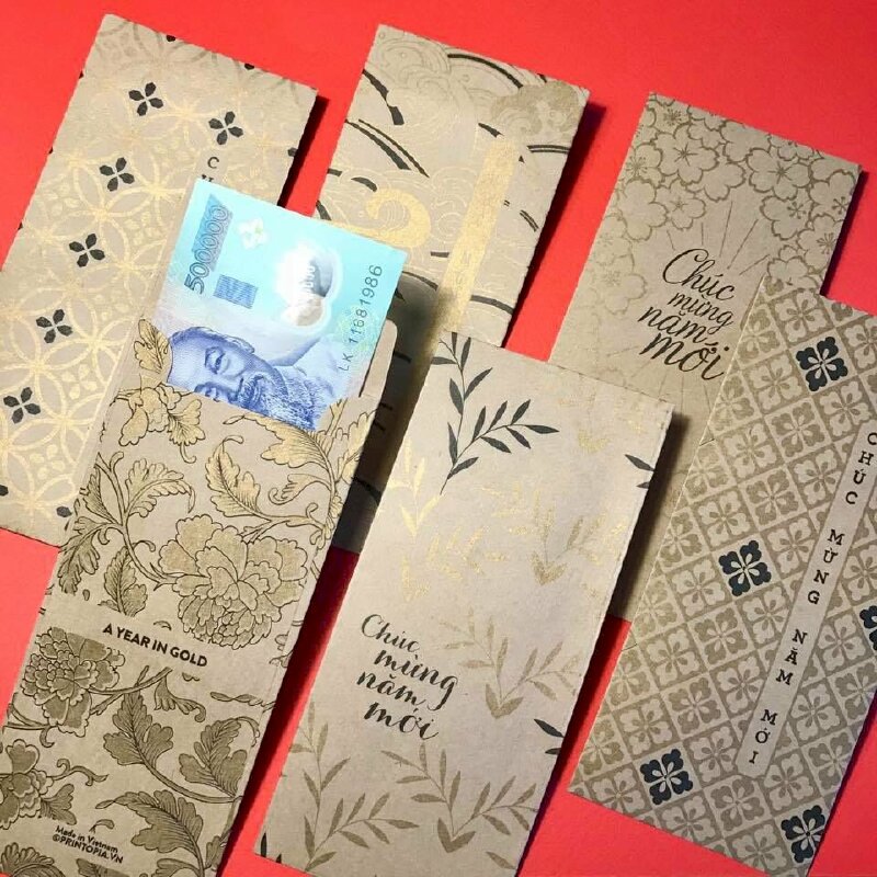 In bao lì xì giấy Kraft