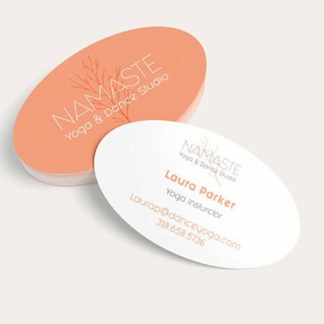 in danh thiếp oval