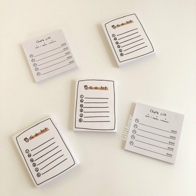 In giấy note ghi chú kế hoạch, to-do list