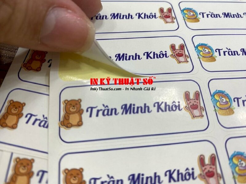 In sticker tên học sinh, sticker tên bé theo yêu cầu - INKTS329