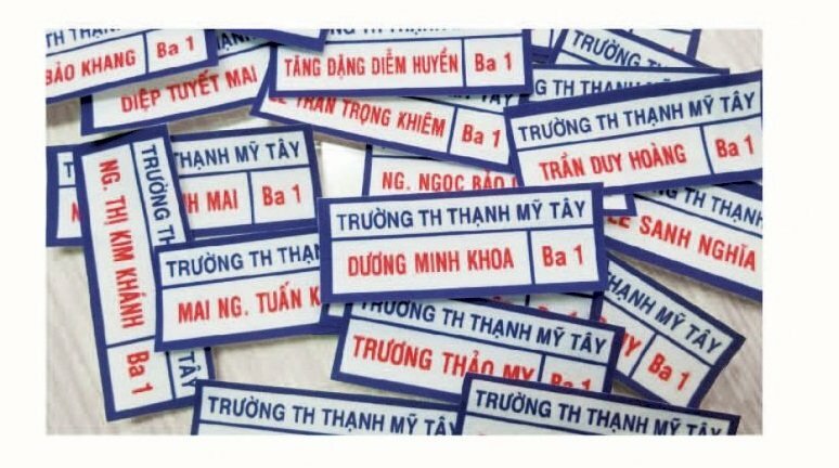 In decal ép nhiệt - cắt thành phẩm