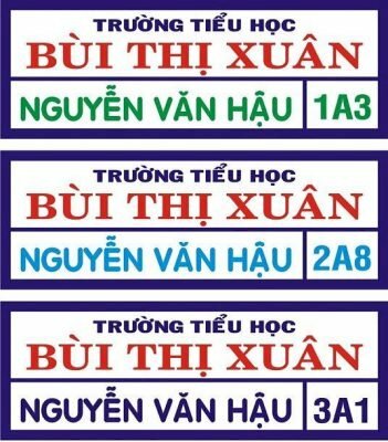 Mẫu phù hiệu học sinh cấp trường Tiểu học