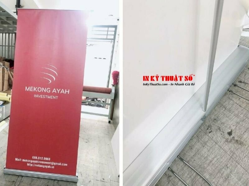 in standee banner cuốn