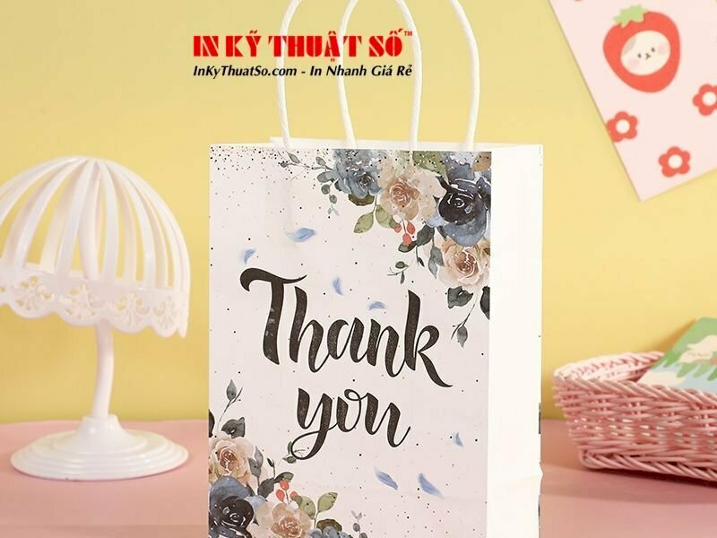 In túi giấy cảm ơn, in túi giấy số lượng ít theo yêu cầu