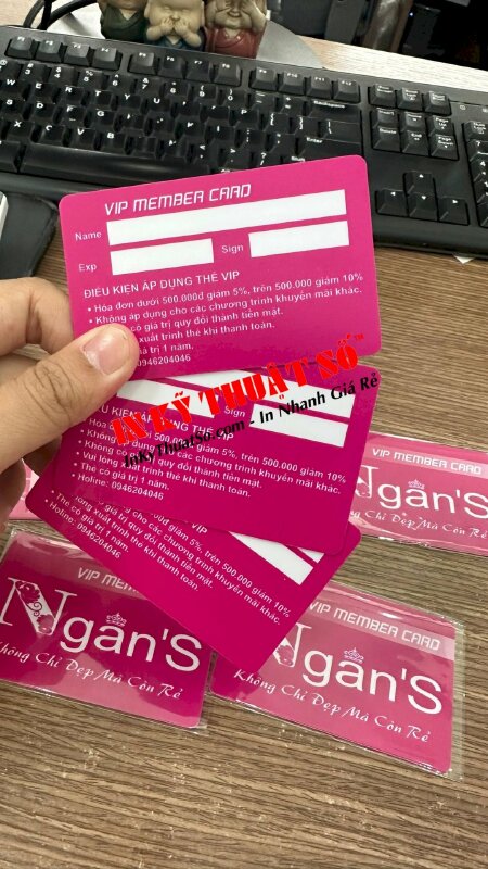 In thẻ VIP Beauty Spa