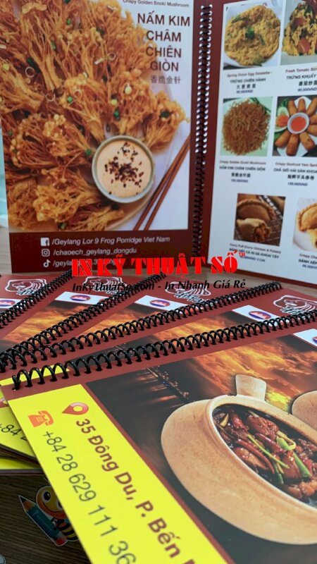 In menu nhà hàng