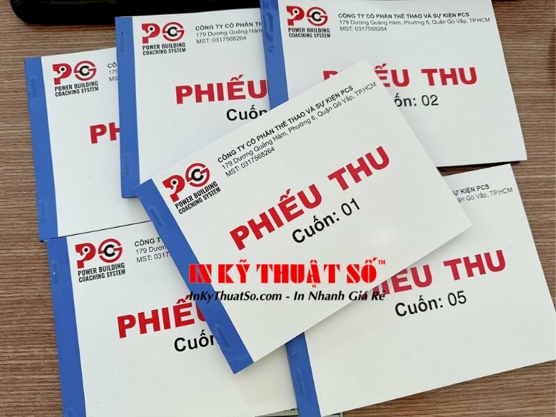 In phiếu thu 2 liên khổ A5