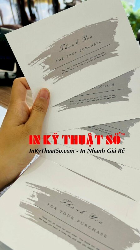 In thiệp cảm ơn - Thank you card - In Kỹ Thuật Số Since 2006