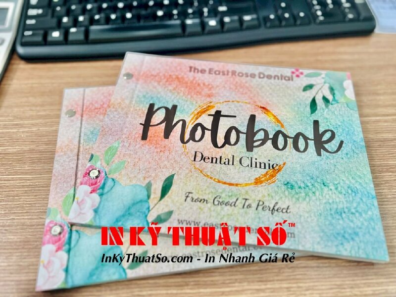 Thiết kế mẫu photobook nha khoa 24 trang, thành phẩm đóng kim, 