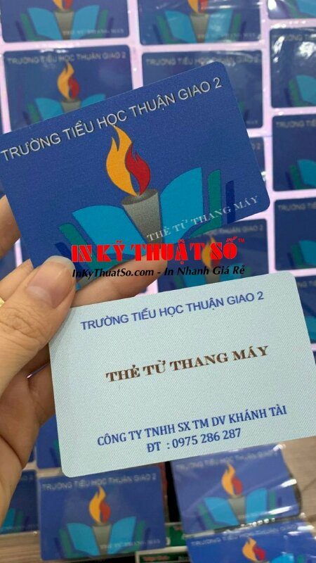 In thẻ từ thang máy cho trường tiểu học Bình Dương - Ảnh: 1