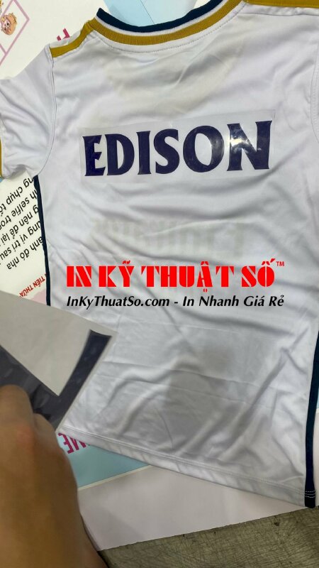 In Decal PU ép áo thun đá banh theo yêu cầu - In Kỹ Thuật Số Since 2006