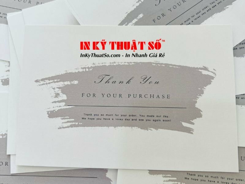 In thiệp cảm ơn - Thank you card - In Kỹ Thuật Số Since 2006