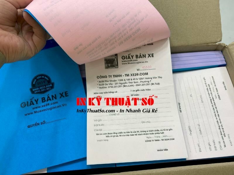 In hoá đơn giấy carbonless - In Kỹ Thuật Số Since 2006