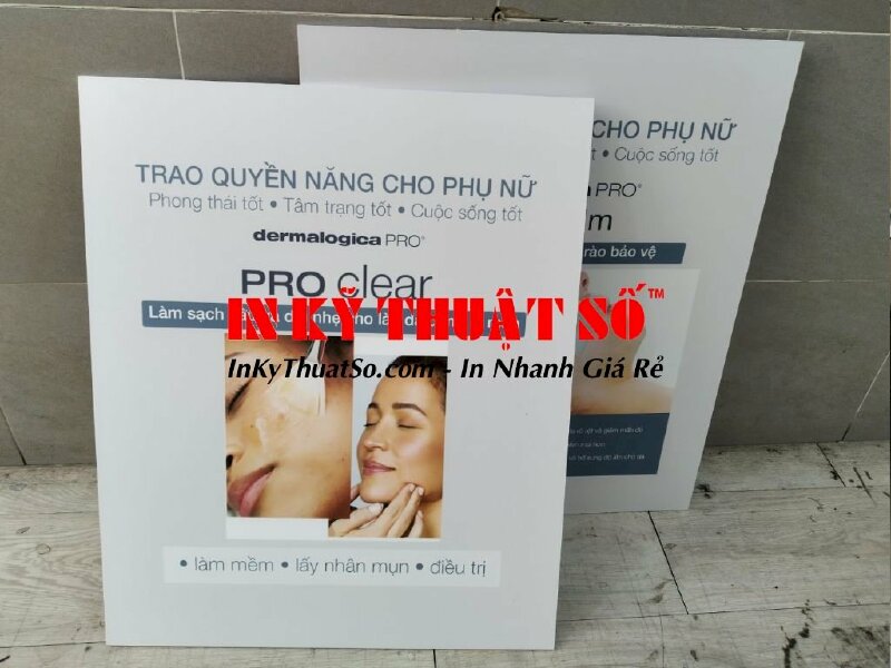 Tấm formex quảng cáo spa được in ấn đẹp mắt, màu sắc nét, sống động 