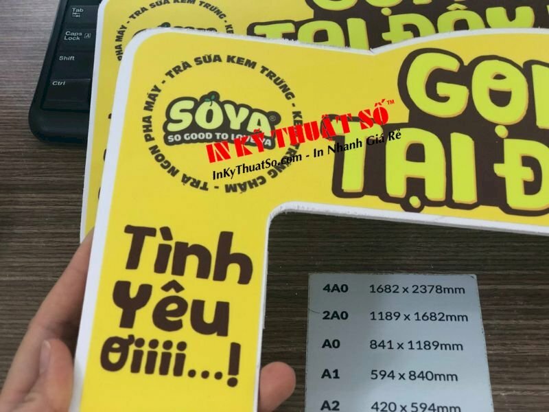 In PP cán mờ bồi formex dán máy POS