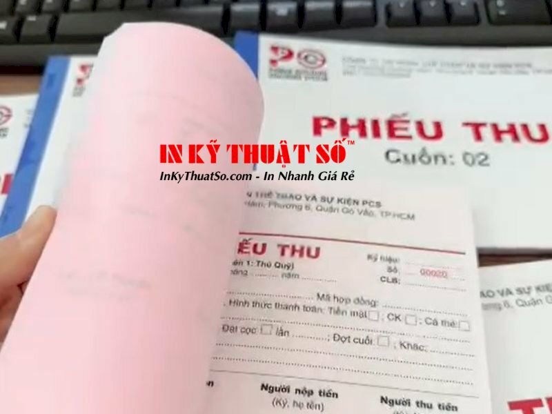 In phiếu thu 2 liên khổ A5