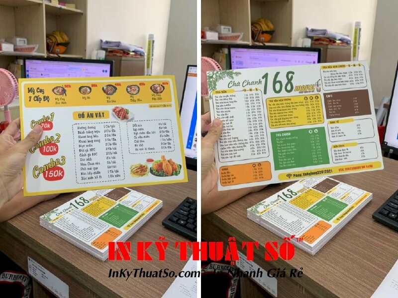 In menu trà chanh, ăn vặt TPHCM