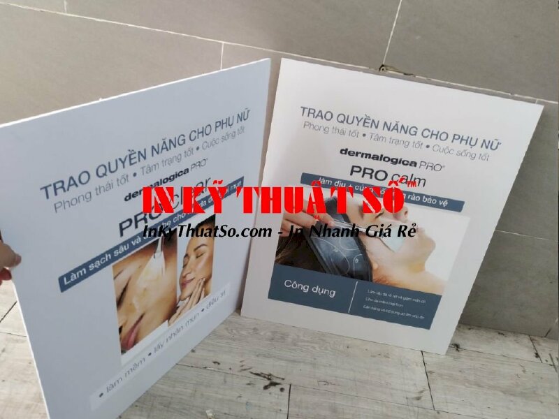 Thiết kế, in tấm formex dày 5 ly, HCN, thành phẩm như hình