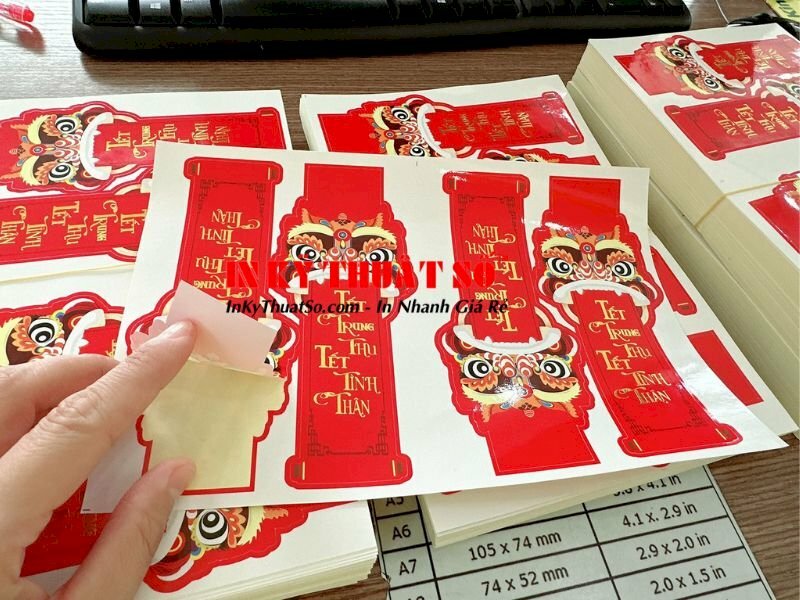 In tem decal giấy, ép kim dán trang trí hộp bánh trung thu - INKTS348