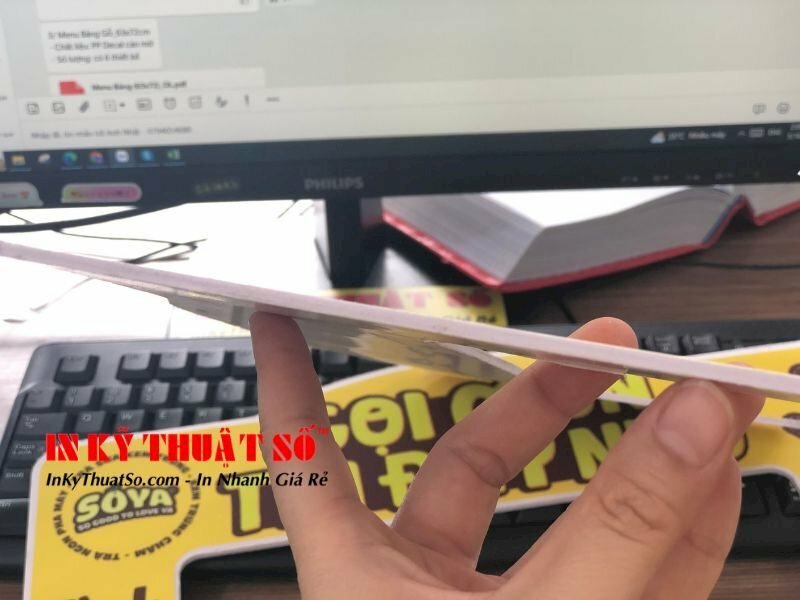 In PP cán mờ bồi formex dán máy POS