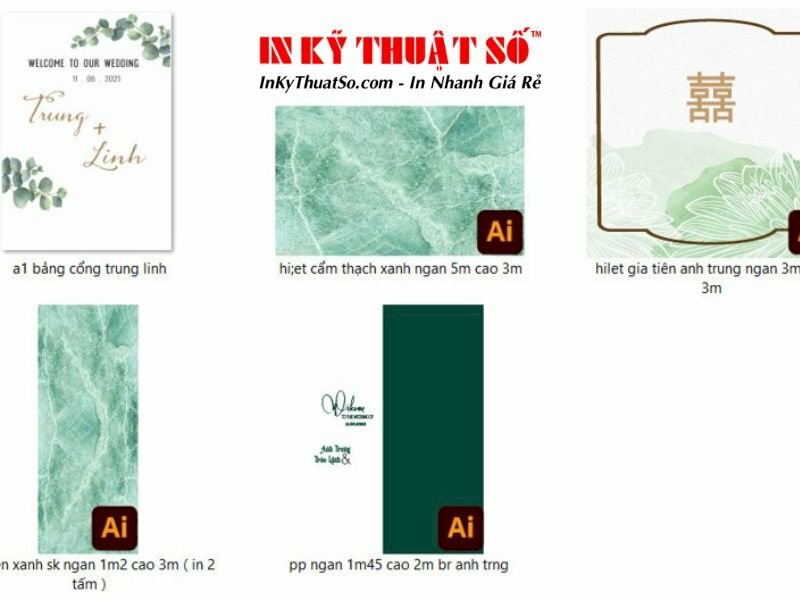 In PP khổ lớn cán mờ làm hình trang trí tiệc cưới - INKTS319