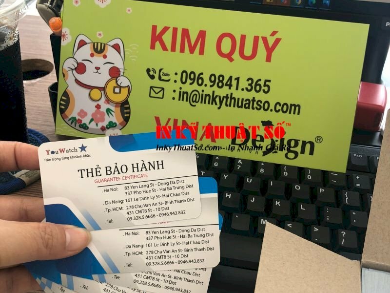 Thẻ bảo hành giấy bo tròn 4 góc - In Kỹ Thuật Số Since 2006