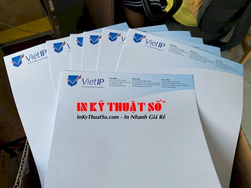 In giấy tiêu đề công ty