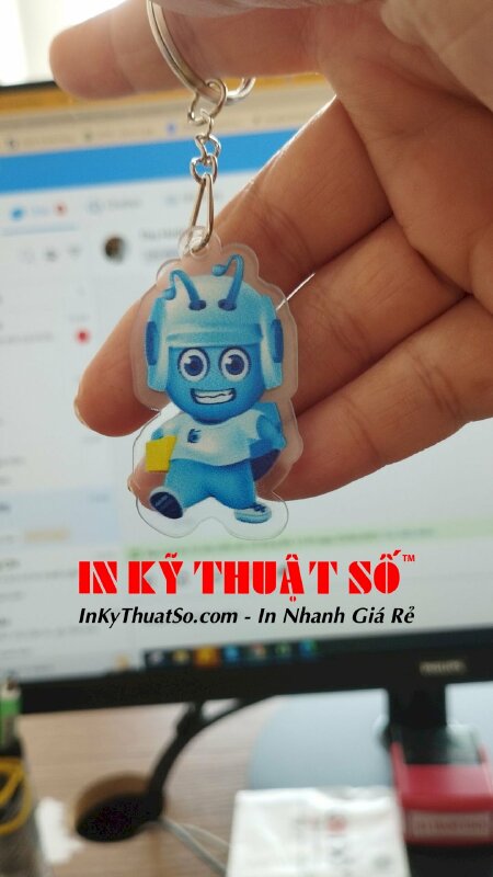 In móc khoá mica theo yêu cầu - In Kỹ Thuật Số Since 2006