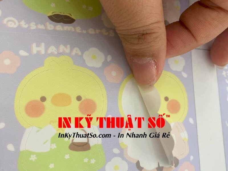 In sticker dán vịt vàng cute dùng dán đồ vật trang trí