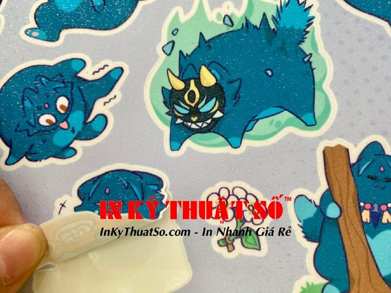 Sticker dán hình khủng long xanh với nhiều cảm xúc khác nhau