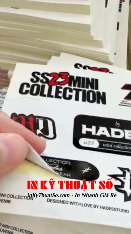 In decal giấy logo dán sản phẩm
