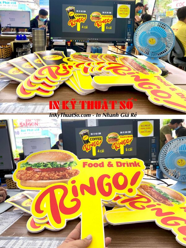 In hashatg pp dầu, cán mờ quảng cáo thức ăn nhanh