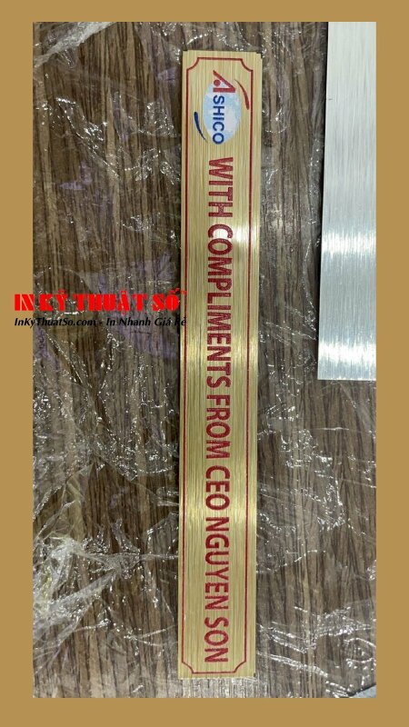 Thẻ nhôm in UV kích thước 2x10cm tại In Kỹ Thuật Số since 2006