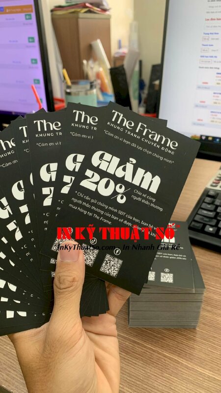 In thẻ giảm giá cho khung tranh chuyển động - In Kỹ Thuật Số Since 2006