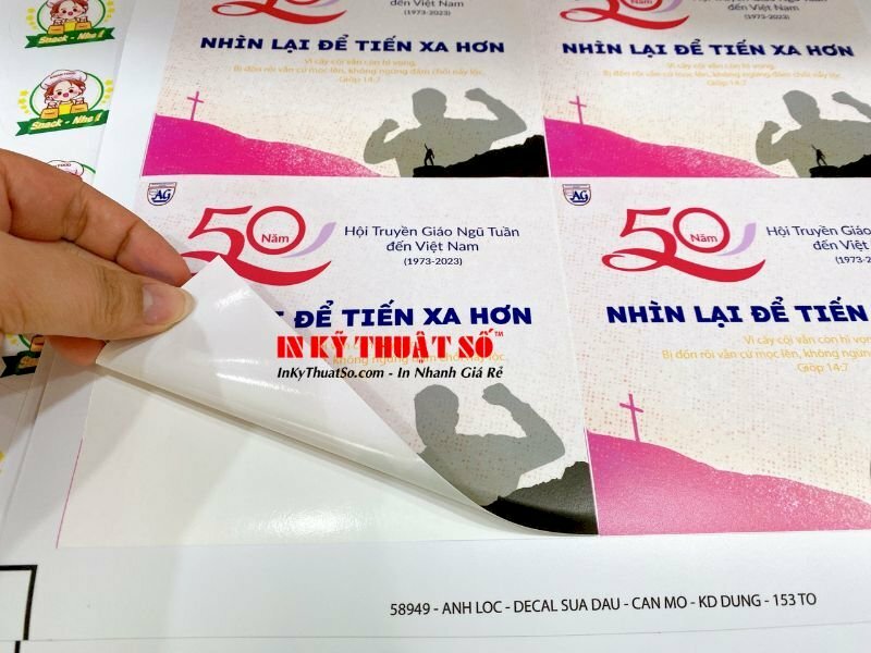 In tem nhãn decal dán vật phẩm sự kiện kỷ niệm ngày thành lập - INKTS410