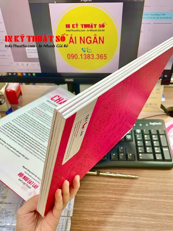 Ấn phẩm menu đóng cuốn, in 2 mặt cho quán ăn, nhà hàng