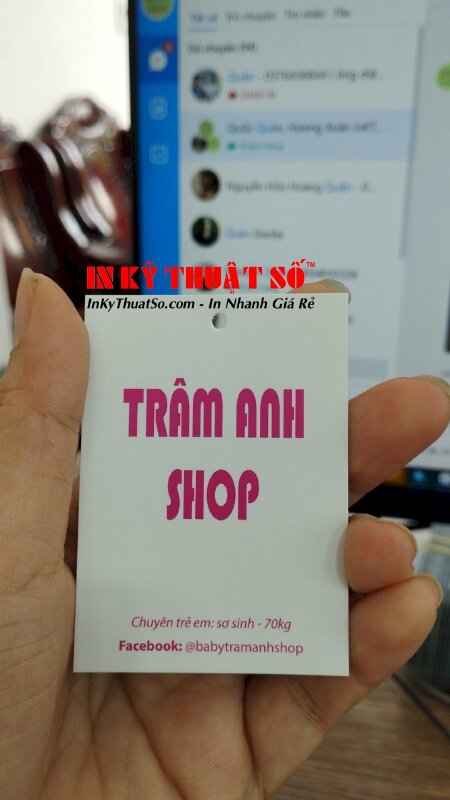 In tag mác treo quần áo shop - In Kỹ Thuật Số Since 2006