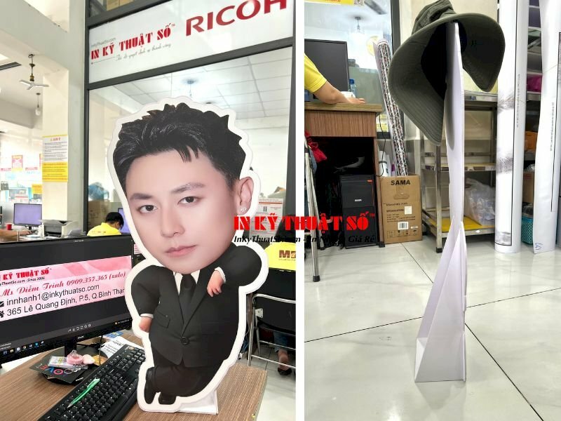 In standee mô hình người PP cán format - In Kỹ Thuật Số Since 2006