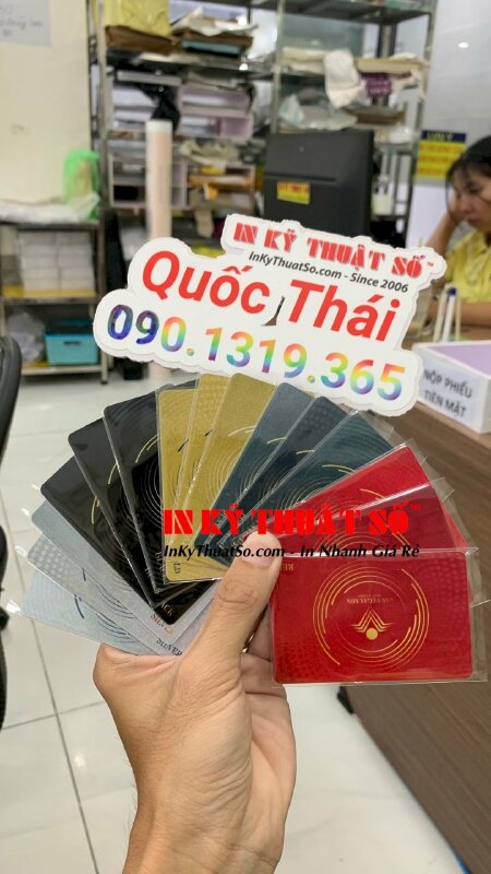 Thẻ nhân viên chất liệu nhựa phủ nhủ ép bóng - In ấn bởi In Kỹ Thuật Số since 2006
