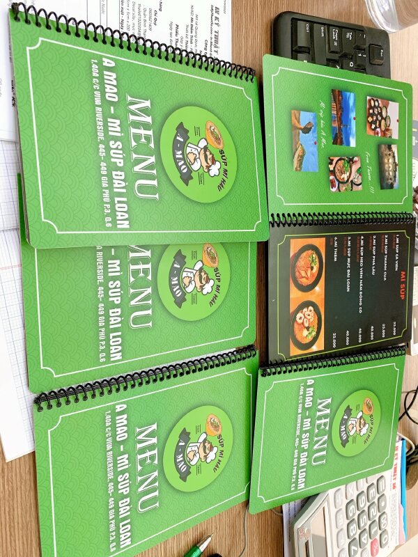 Thiết kế, in menu bìa cứng, menu nhựa cho quán ăn, nhà hàng - In menu đẹp giá rẻ