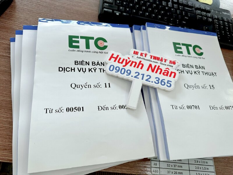 In biên bản dịch vụ kỹ thuật, in hóa đơn 3 liên A4 - INKTS629