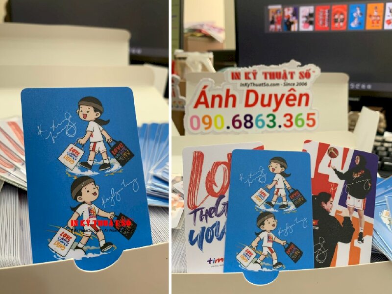 In card idol, card thần tượng, card ngôi sao thể thao, in card bo góc mặt - INKTS605