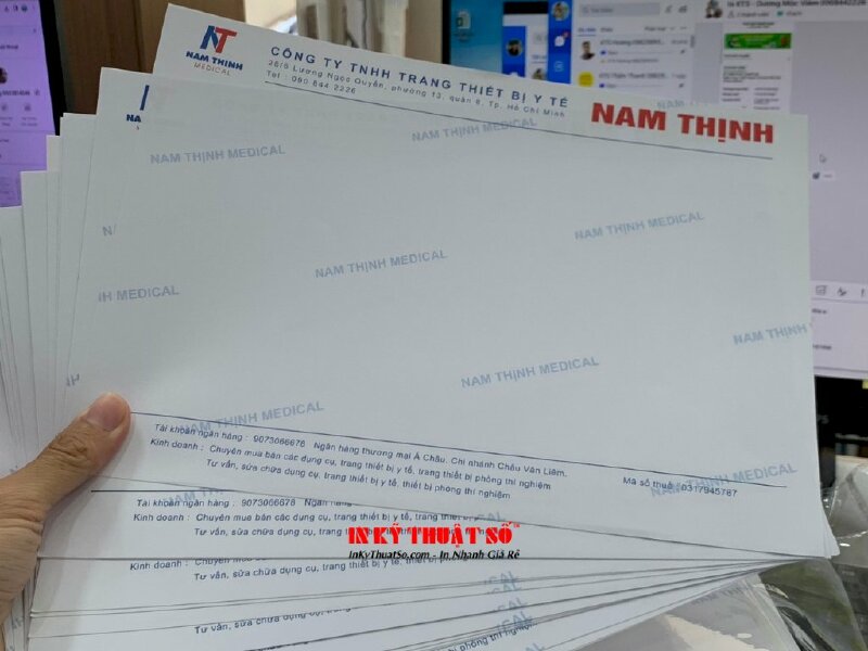 In giấy Letterhead, giấy tiêu đề công ty - INKTS614