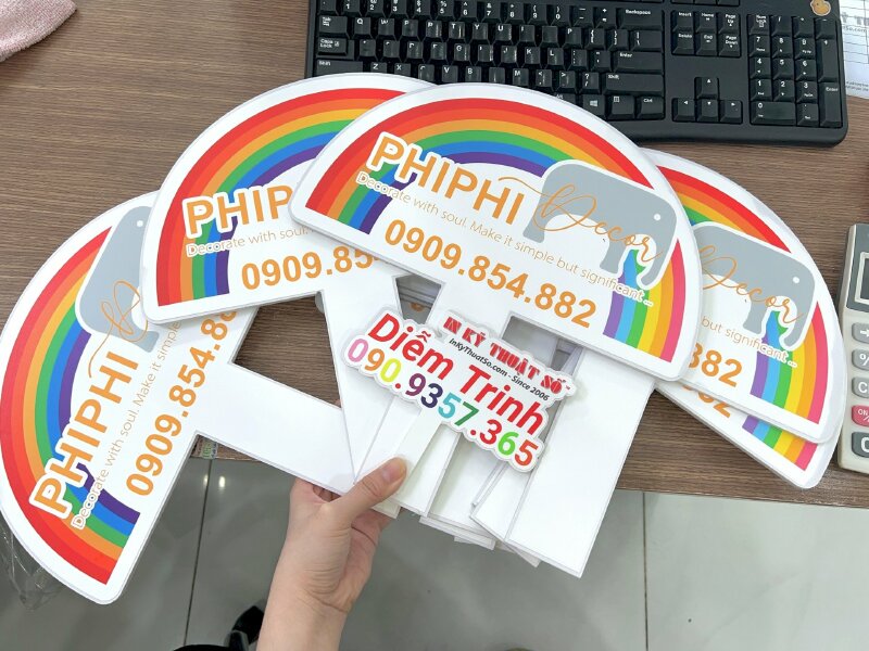 In hashtag cầm tay công ty thiết kế thi công nội thất, hashtag rainbow cầu vồng - INKTS496