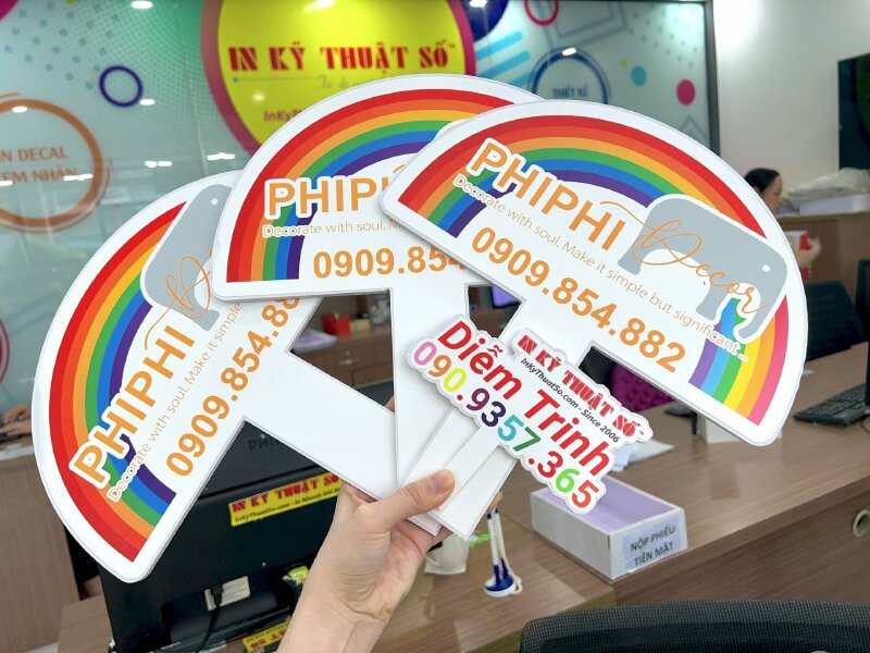 In hashtag cầm tay công ty thiết kế thi công nội thất, hashtag rainbow cầu vồng - INKTS496