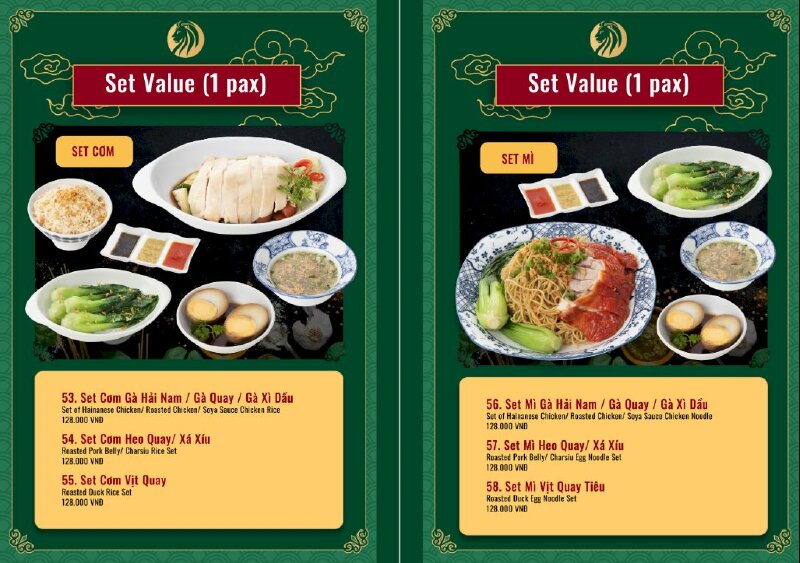 In menu quán ăn tinh hoa ẩm thực Singapore - INKTS594