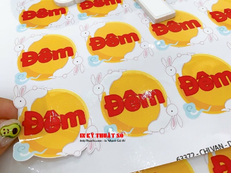 In sticker Trung thu Thỏ ngọc Đêm trăng, in Decal trang trí Trung thu mầm non - INKTS598