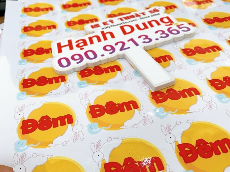 In sticker Trung thu Thỏ ngọc Đêm trăng, in Decal trang trí Trung thu mầm non - INKTS598