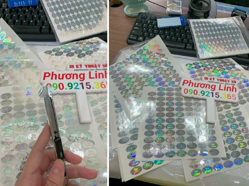 In tem hologram 7 màu chống giả sản phẩm thức ăn chim chào mào - INKTS595